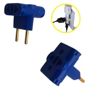 Benjamim T Plug Universal Adaptador Tomada 10/20a 250v Azul
