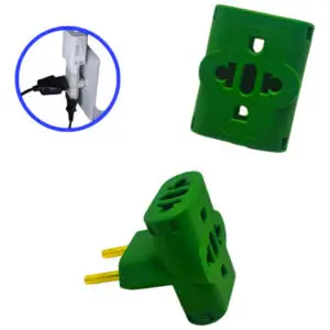 Adaptador Tomada Universal Plug T 3 Saidas 10/20a 250v Verde